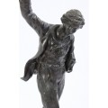 pereche de statuete Renaissance Revival. bronz patinat. Italia sec XIX